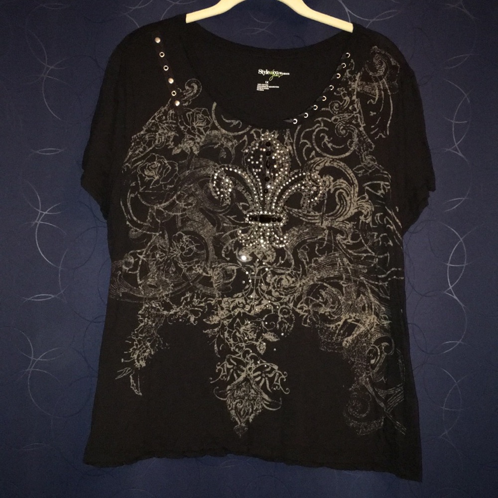 Style & Co women’s 1X Embellished Tee